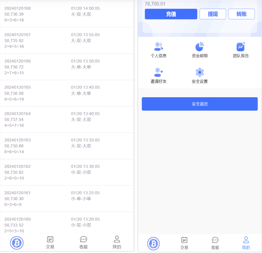 开源版海外双语言竞猜系统/虚拟币大小单双竞猜下注/USDT充值-高山源码