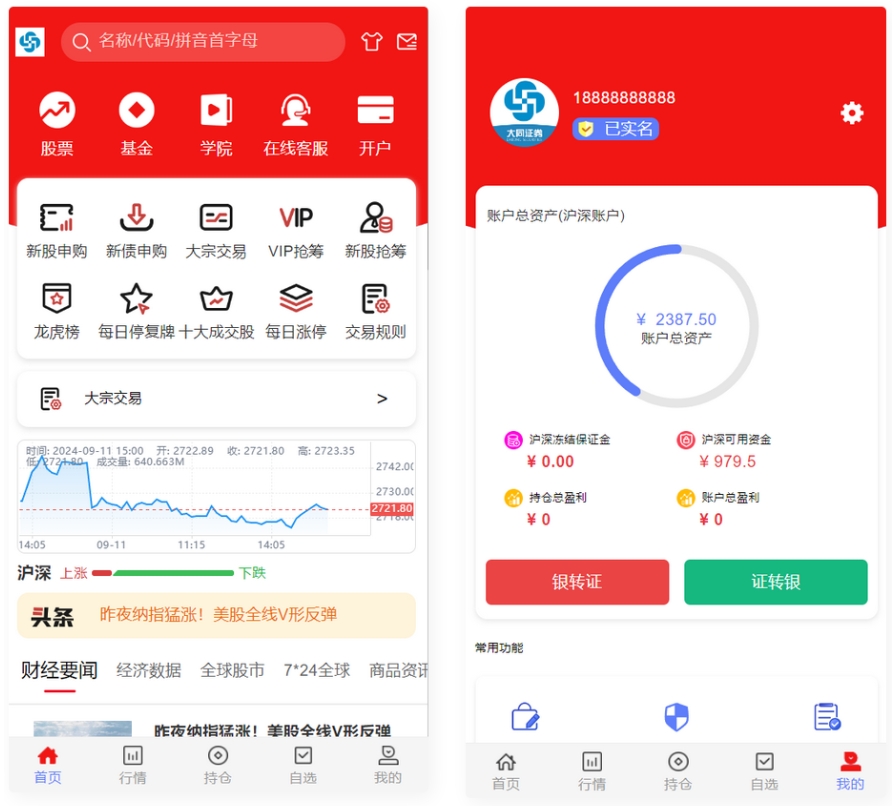 股票交易源码 红色UI股票系统源码 主观交易系统源码,java语言的-高山源码