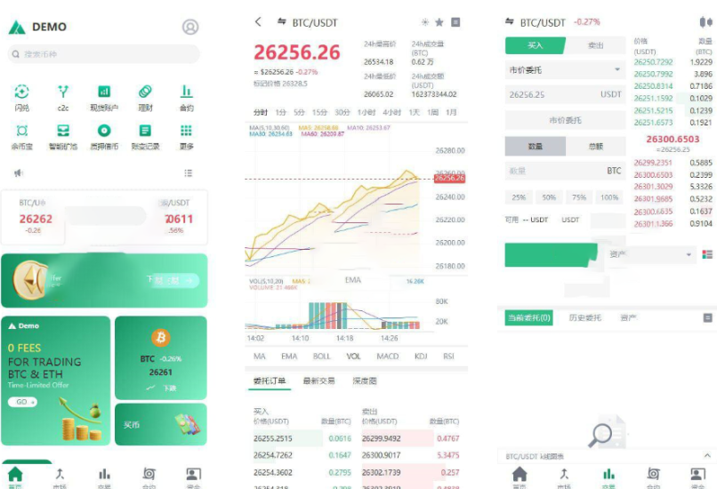 新ui绿色仿Coinex多语言区块链交易所系统源码-高山源码