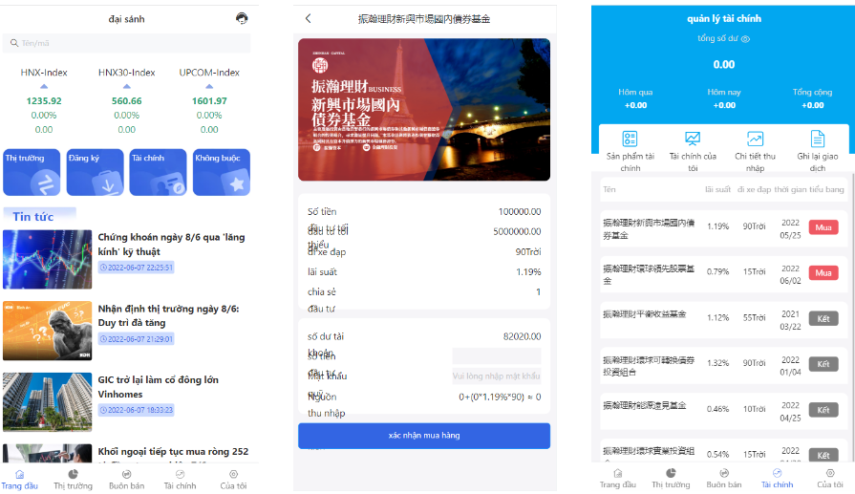 越南股票系统/海外股票基金投资系统/股票投资购买源码-高山源码