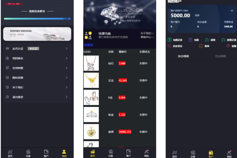 二开版/周大生珠宝/微交易系统/贵金属微盘交易平台/前端uinapp-高山源码