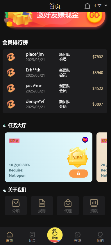 图片[3]-7国语言双色UI海外多语言抢单自动抢支持USD充值PHP源码-高山源码