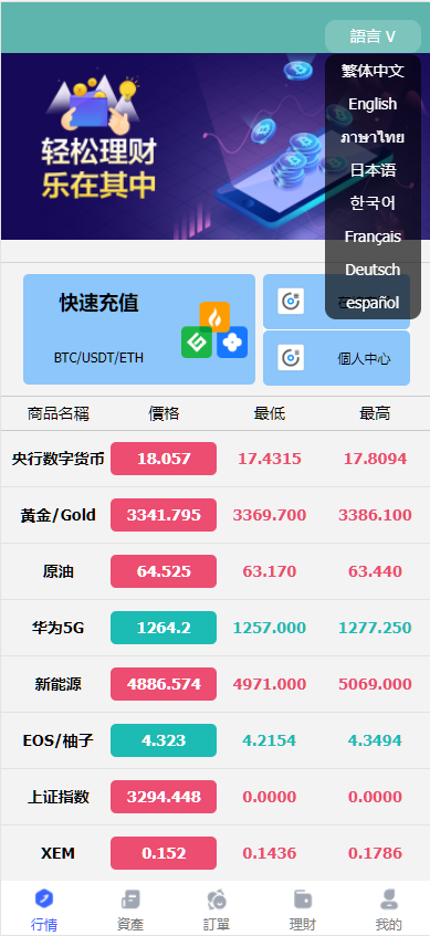 图片[2]-八国语言微盘系统/外汇微交易系统/投资理财源码-高山源码